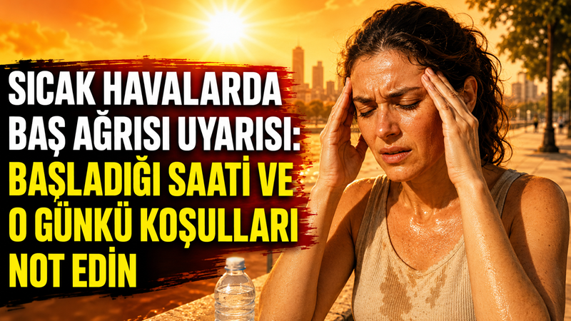 Sıcak havalarda baş ağrısının başladığı saati not edin
