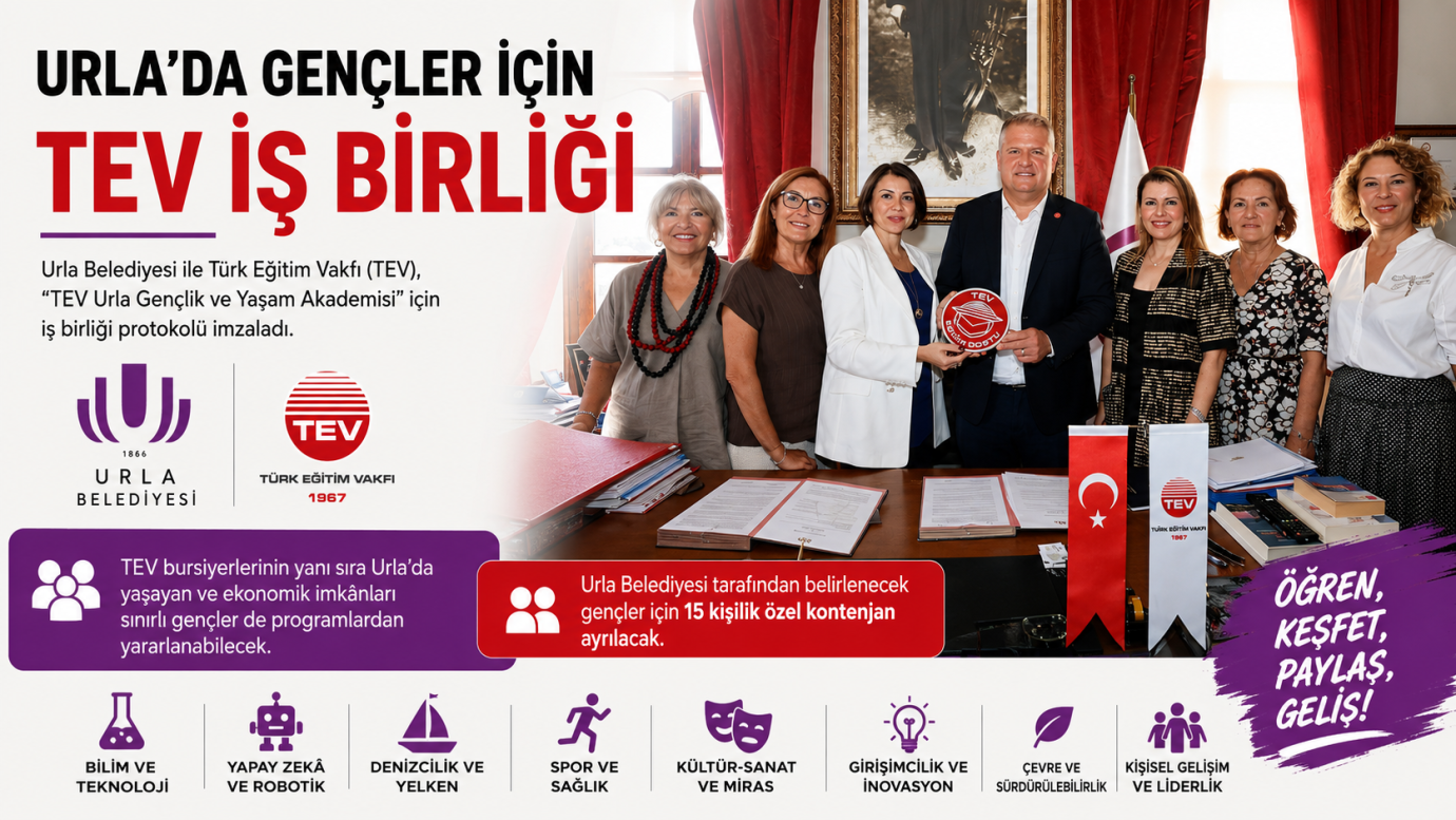 Urla’da gençler için TEV iş birliği